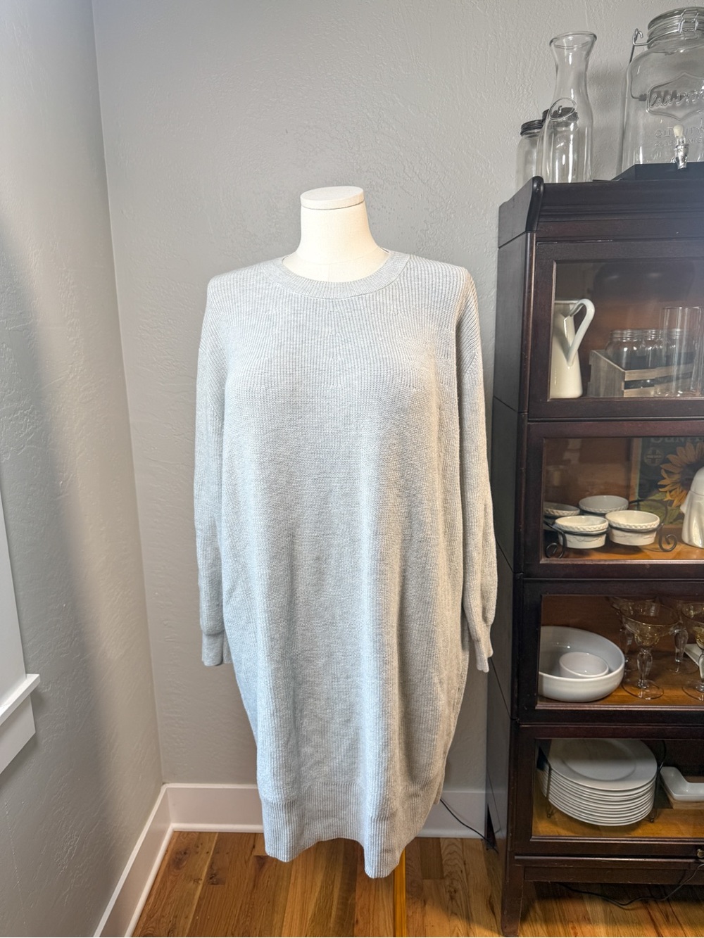 Universal Standard Grey Wool Blend Rib Knit Sweater Dress Size S